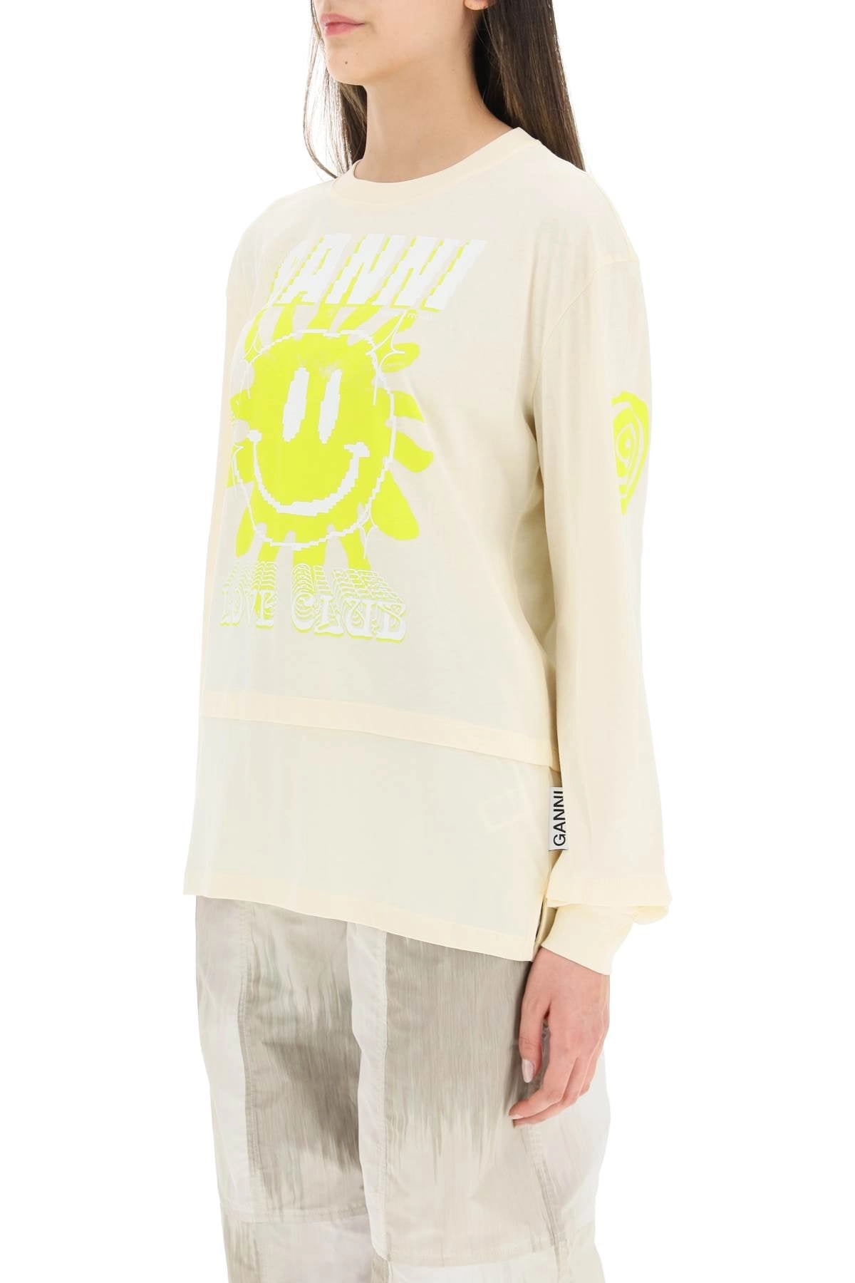 Ganni Graphic Printed Crewneck T-Shirt