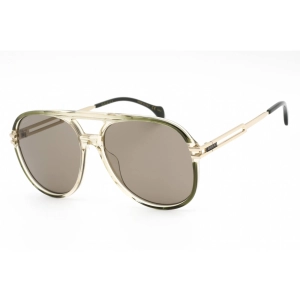 Gucci Men's Sunglasses - Green/Gold Plastic Aviator Full Rim Frame | GG1104S 003
