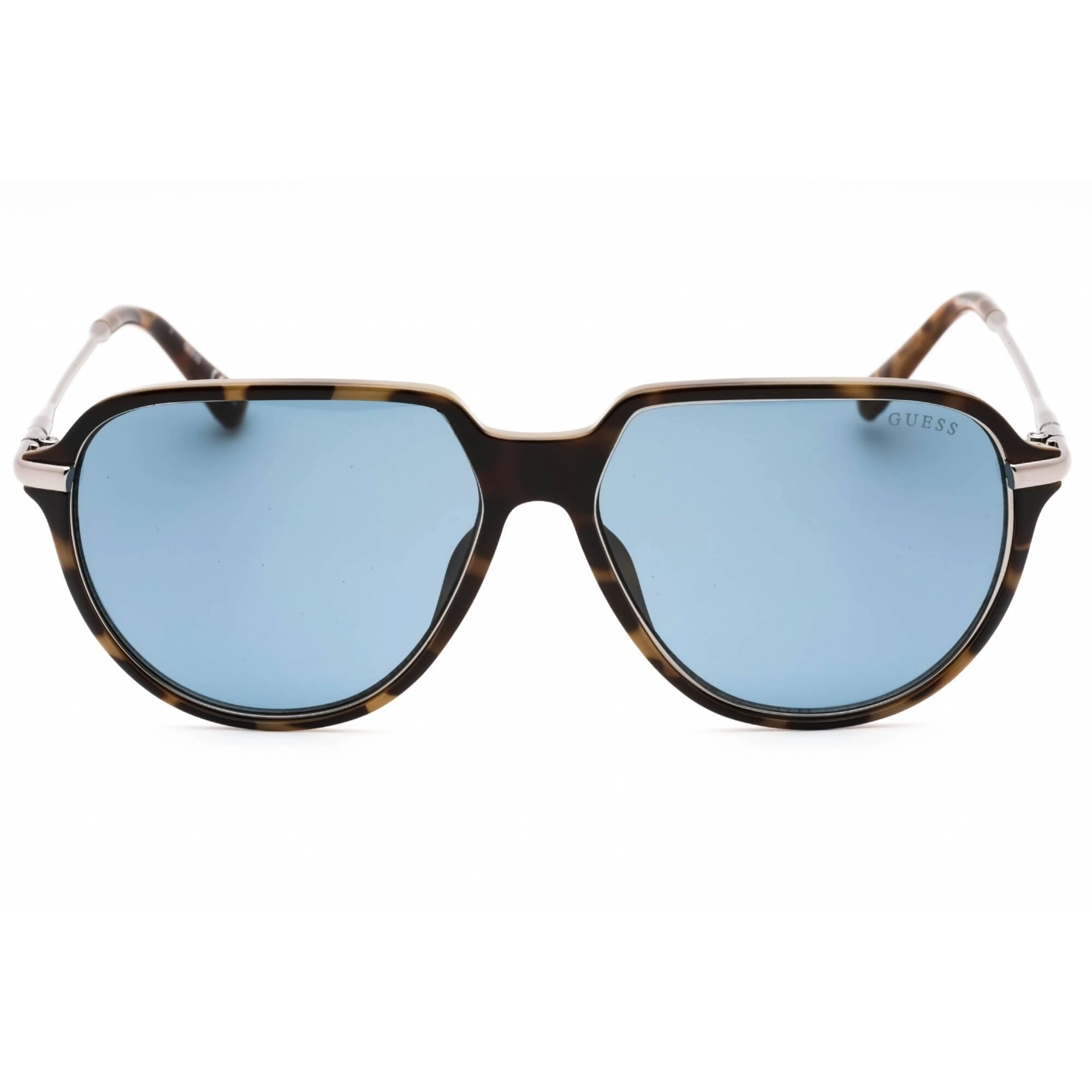 Guess Men's Sunglasses - Blonde Havana Injected Propionate Aviator Frame | GU00067 53V