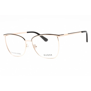 Guess Women's Eyeglasses - Black/Other Metal Full Rim Cat Eye Shape Frame | GU2878 005