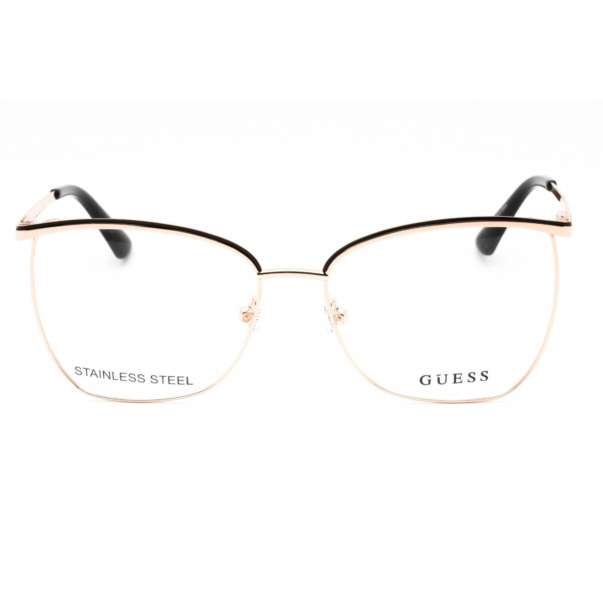 Guess Women's Eyeglasses - Black/Other Metal Full Rim Cat Eye Shape Frame | GU2878 005
