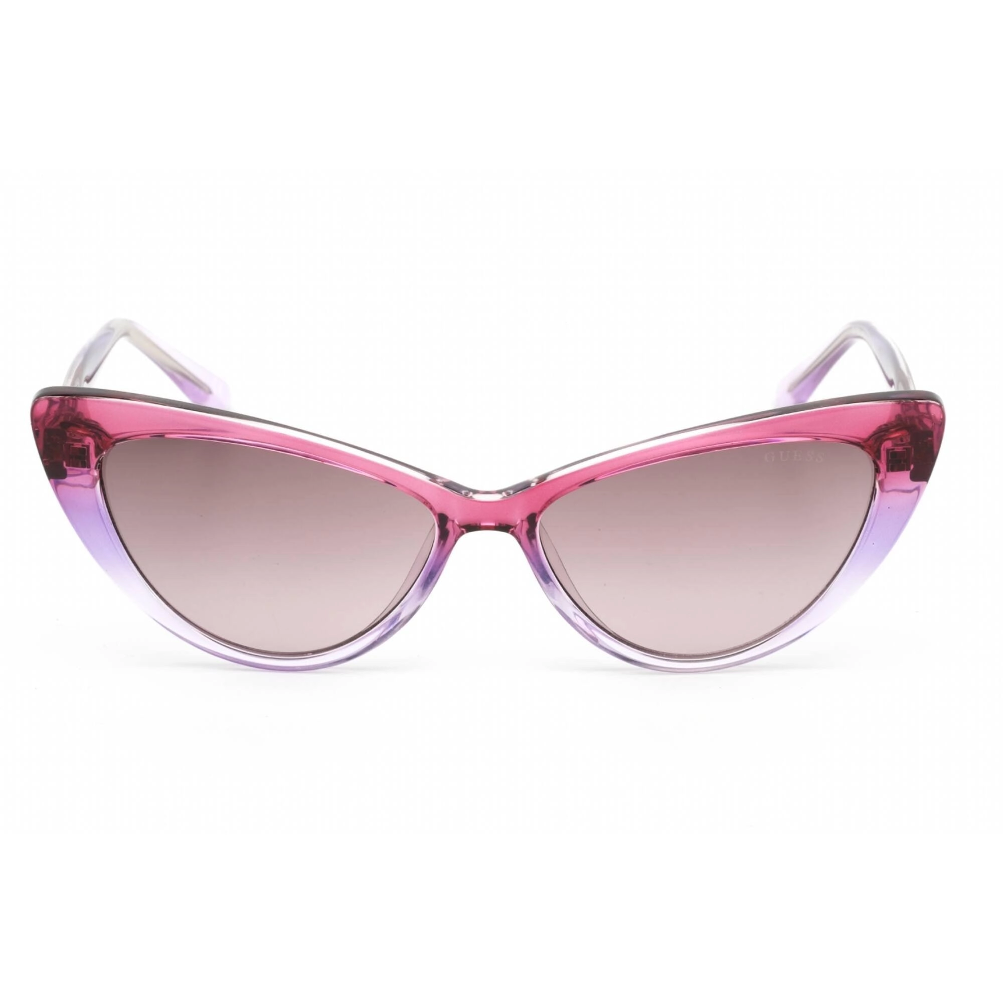 Guess Women's Sunglasses - Transparent Pink Violet Cat Eye Shape Frame | GU7830 74Z