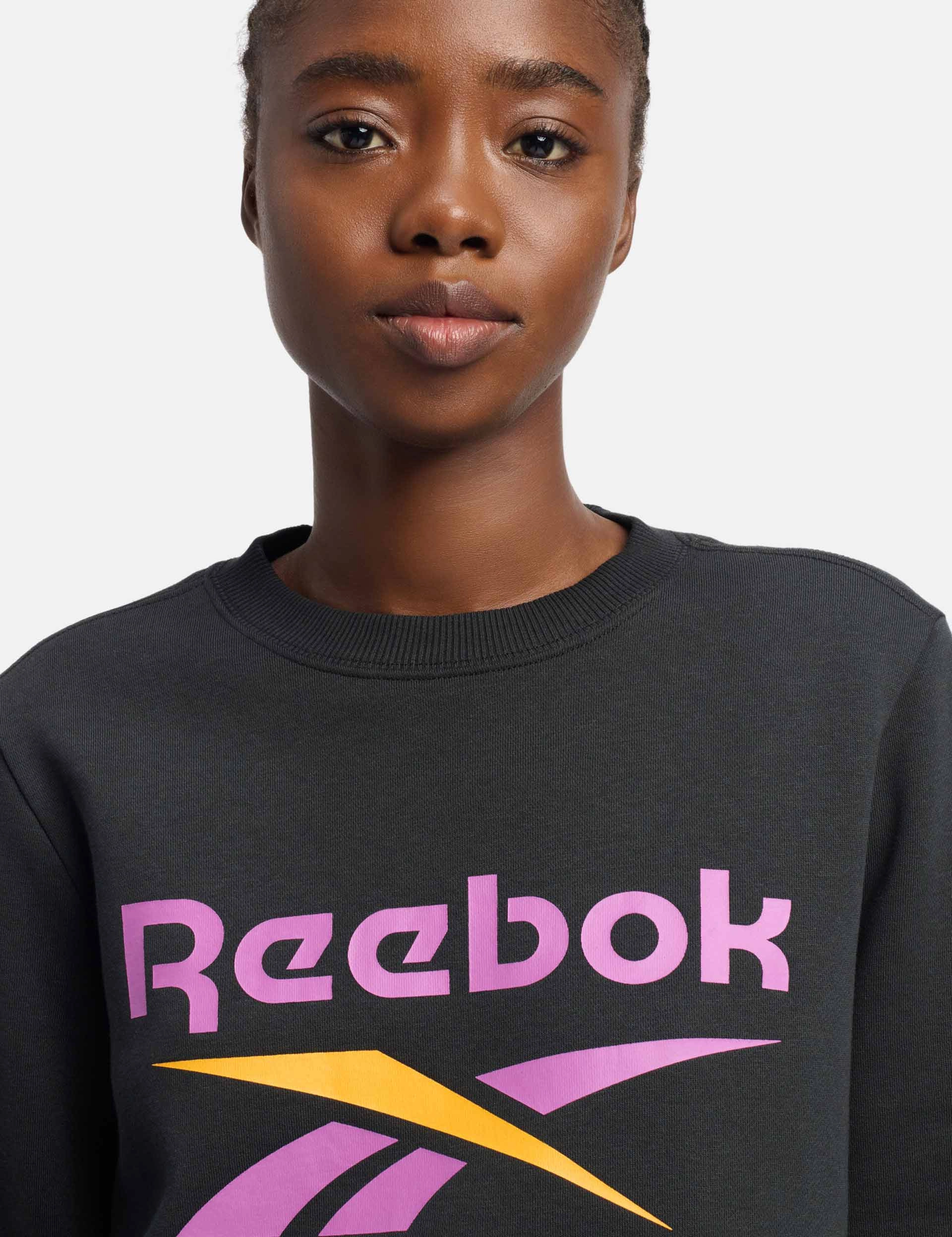 Identity Big Logo Sweatshirt - Black/Purple Rave/Electric Amber