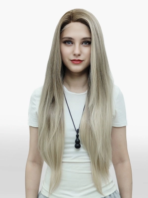 IMstyle Lala Ombre Blonde Straight long Hair 13*4 free Parting lace Wig W216-CF245-C13X4