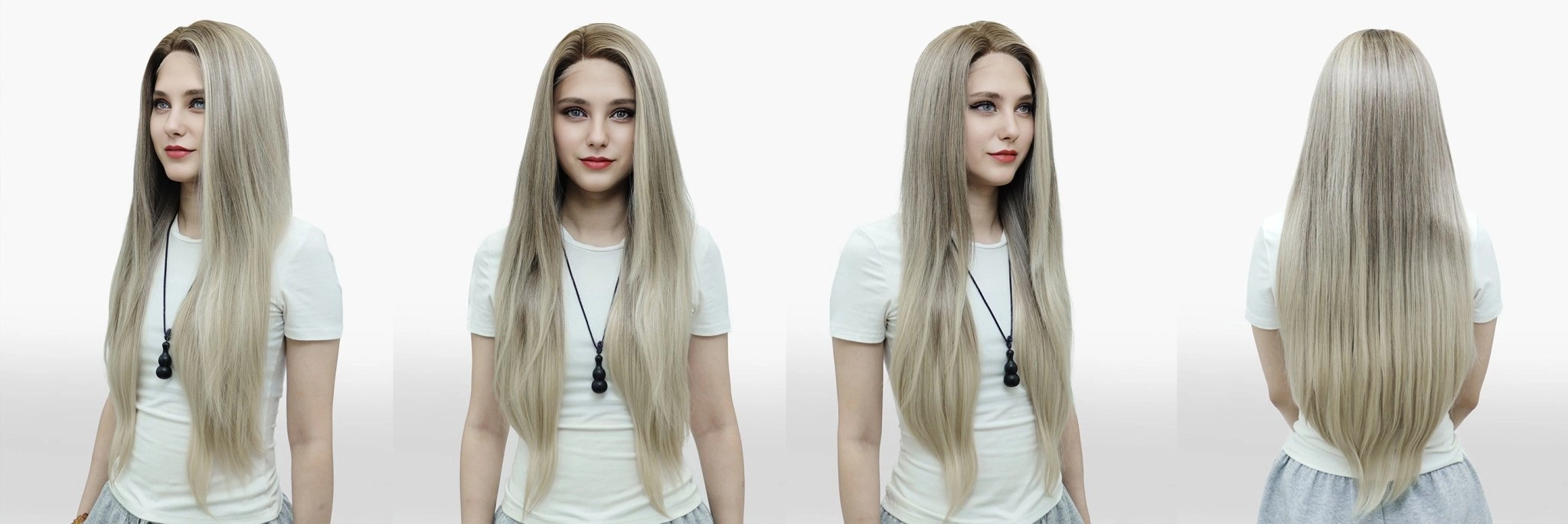 IMstyle Lala Ombre Blonde Straight long Hair 13*4 free Parting lace Wig W216-CF245-C13X4