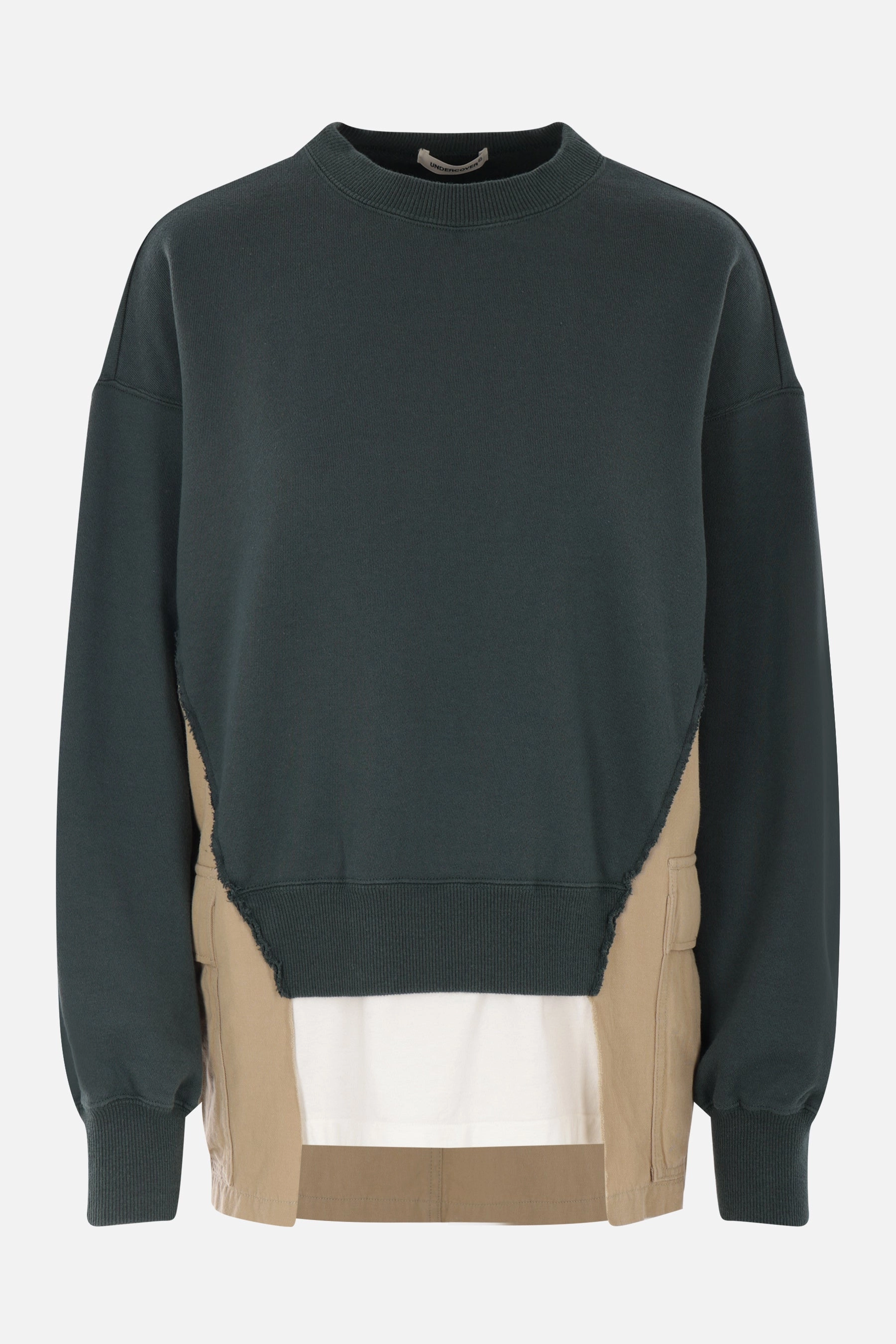 jersey deconstructed sweatshirt
