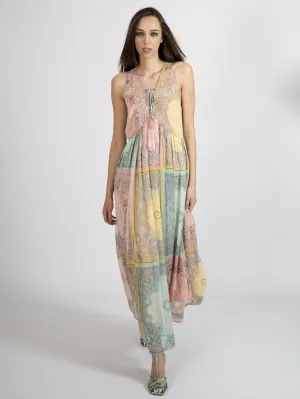 Long Dress Multicolor Bandana Print