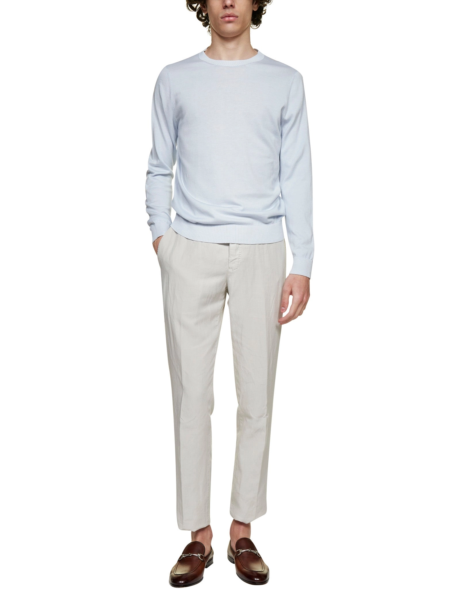 Malo Round Neck Long Sleeved T-Shirt