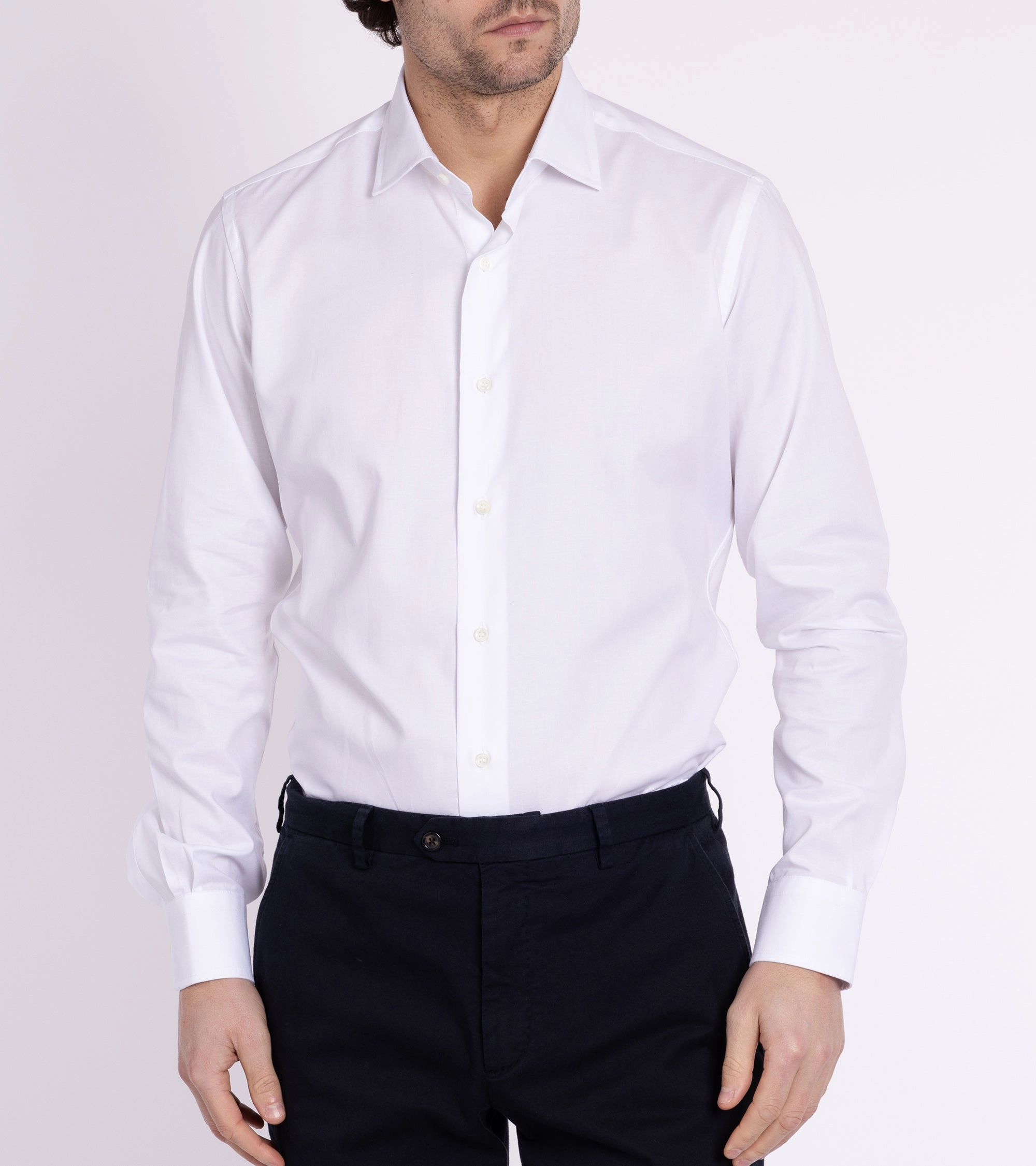 MCR Slim Pinpoint Shirt: White