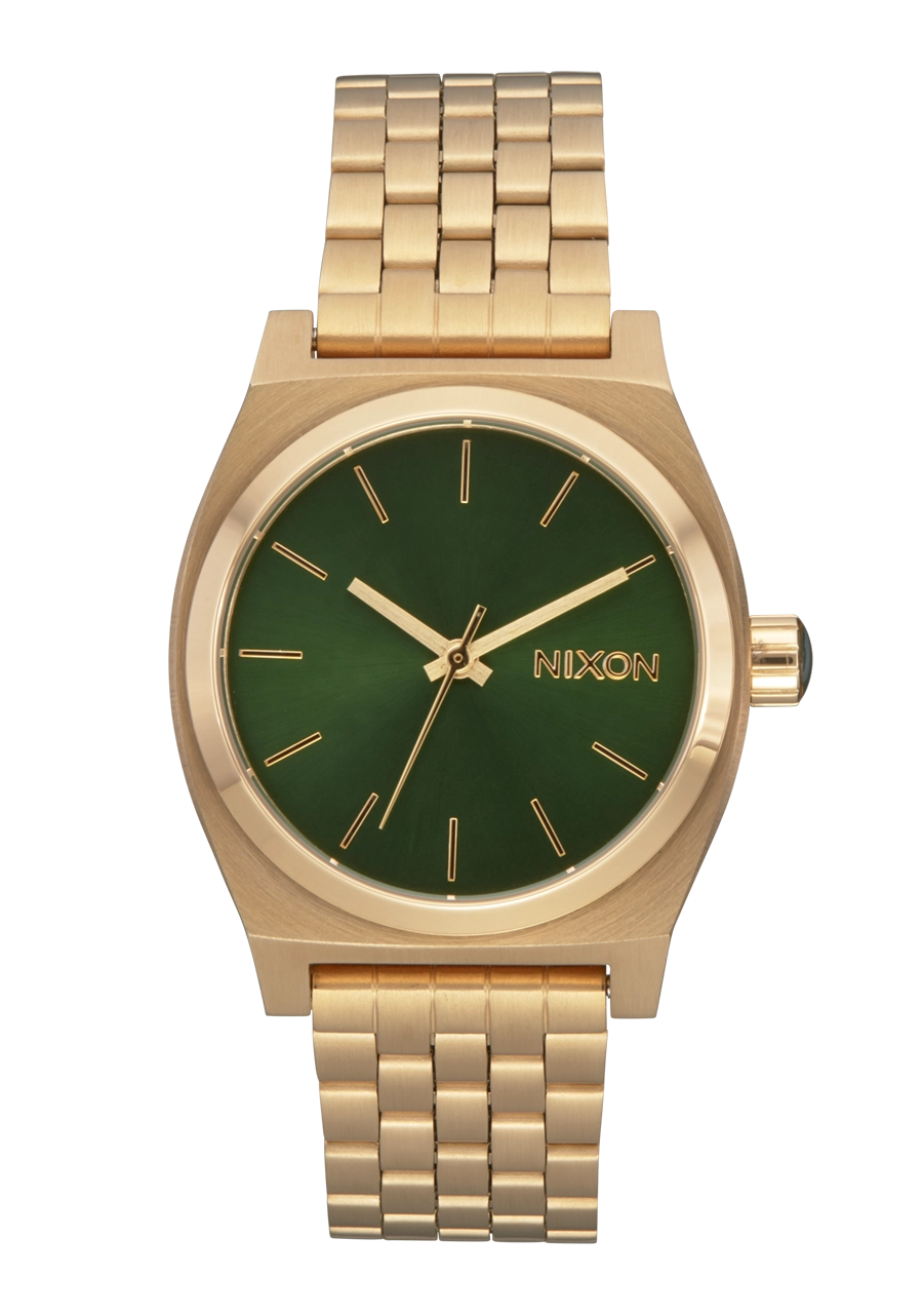 Medium Time Teller - Gold / Green Sunray