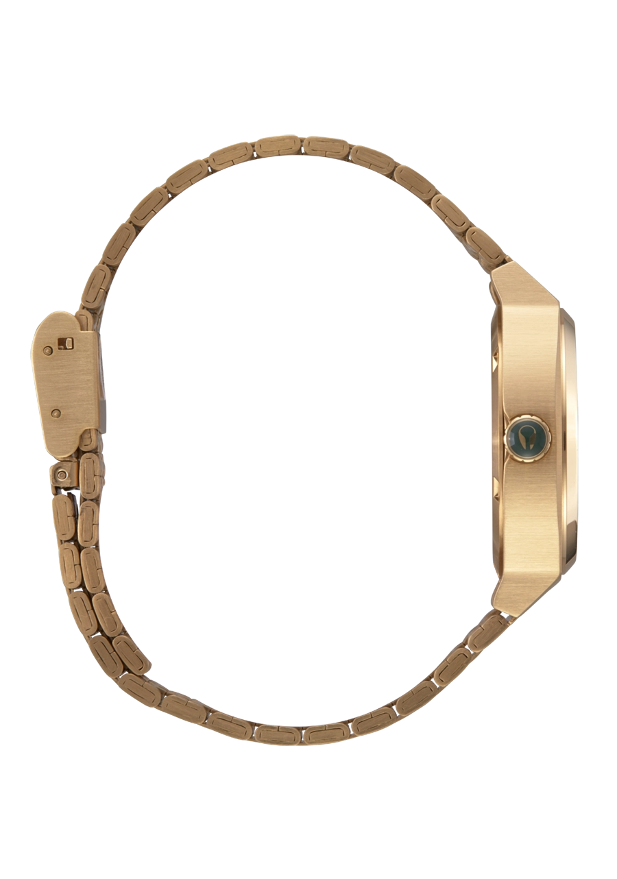 Medium Time Teller - Gold / Green Sunray