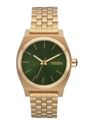 Medium Time Teller - Gold / Green Sunray
