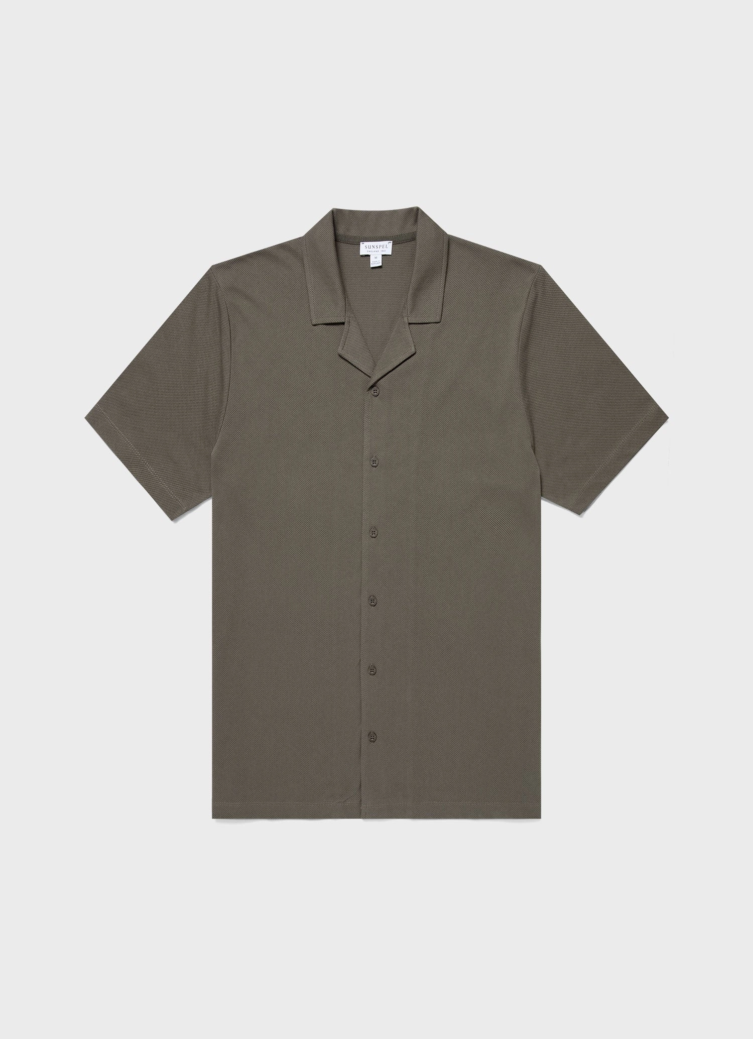 Men's Riviera Camp Collar Shirt in Khaki