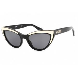Moschino Men's Sunglasses - Black Aviator Plastic Frame Grey Lens | MOS094/S 807/IR