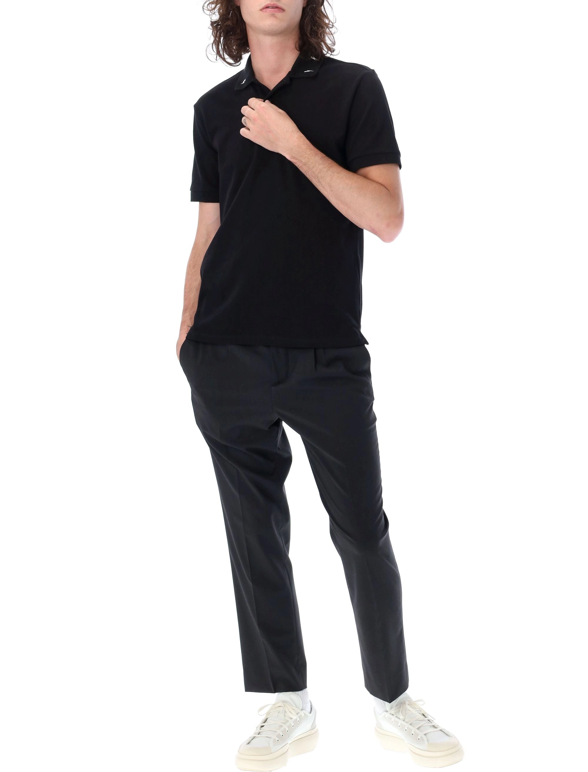 Neil Barrett Thunderbolt Print Polo Shirt