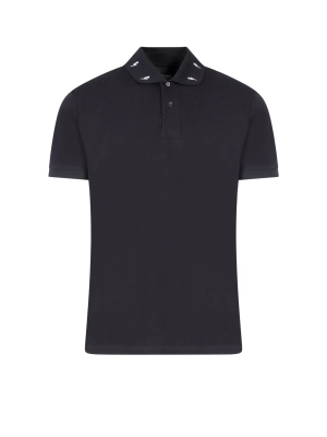 Neil Barrett Thunderbolt Print Polo Shirt