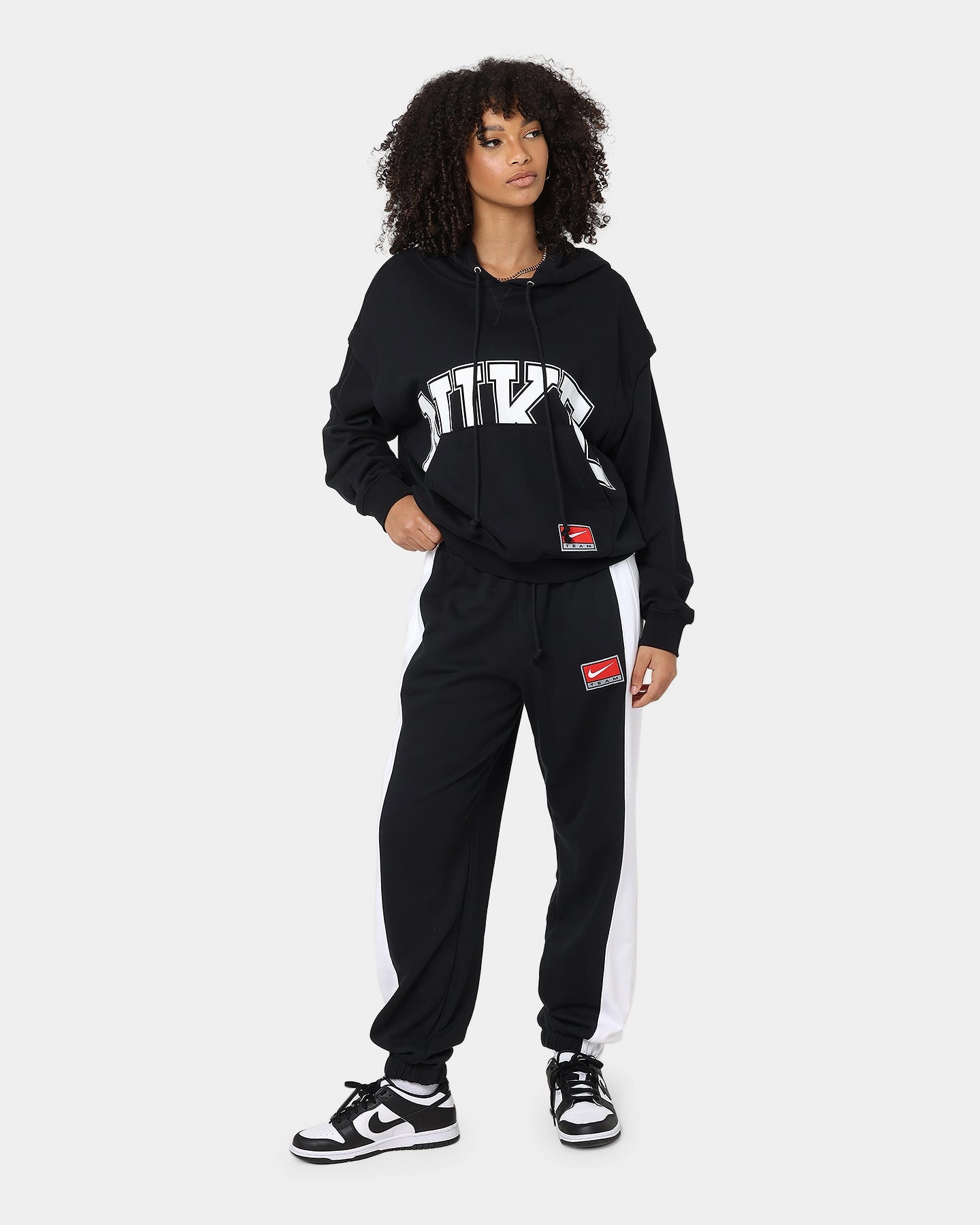 Nike Women's Sportswear Team Nike Fleece Hoodie Black/Black/White