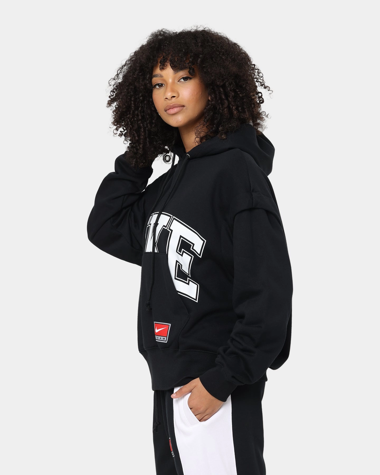 Nike Women's Sportswear Team Nike Fleece Hoodie Black/Black/White