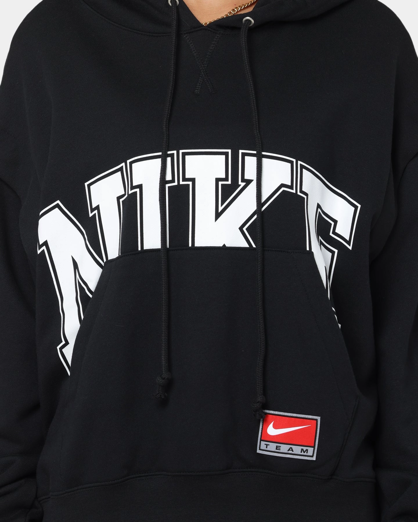 Nike Women's Sportswear Team Nike Fleece Hoodie Black/Black/White