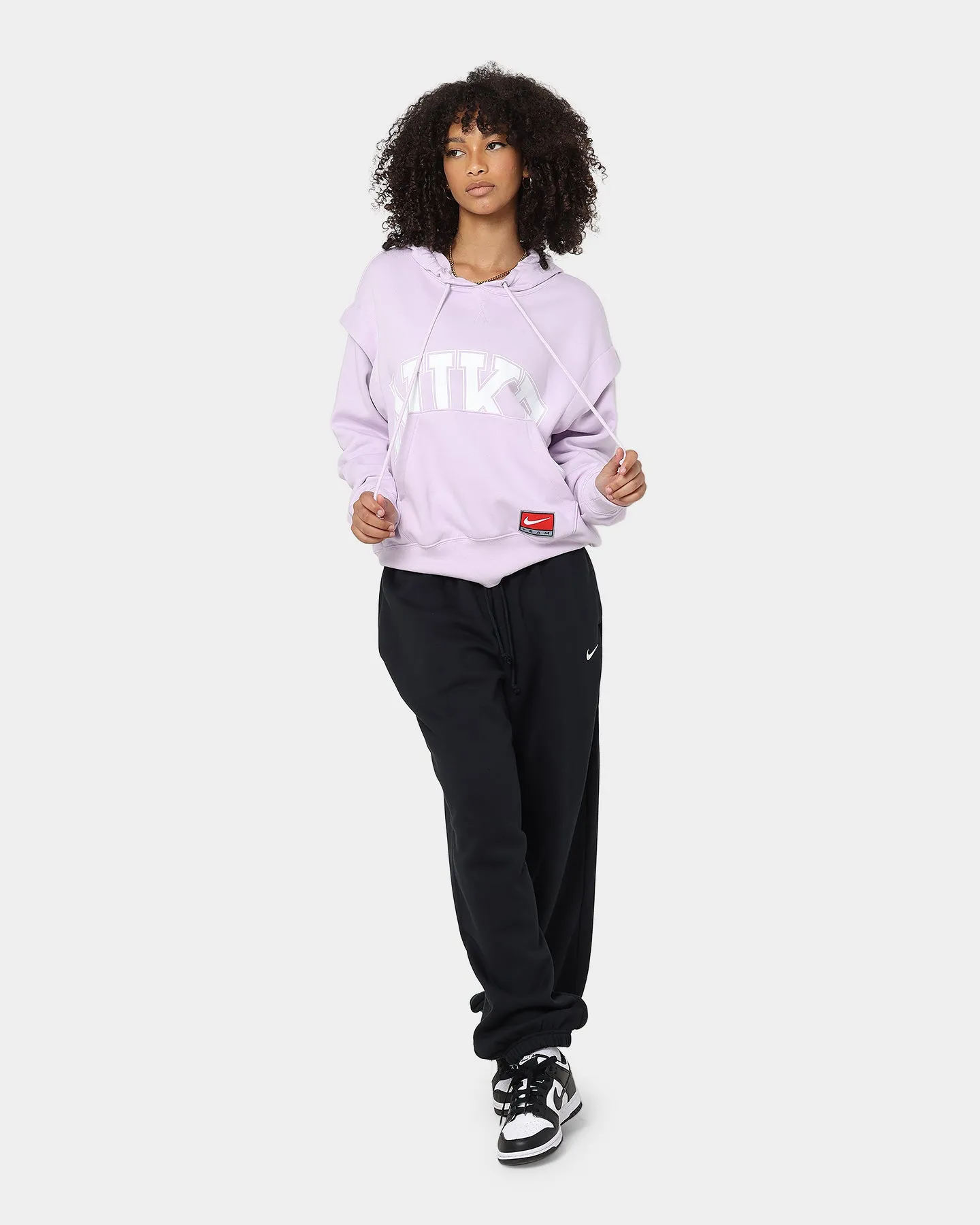Nike Women's Sportswear Team Nike Fleece Hoodie Doll/White
