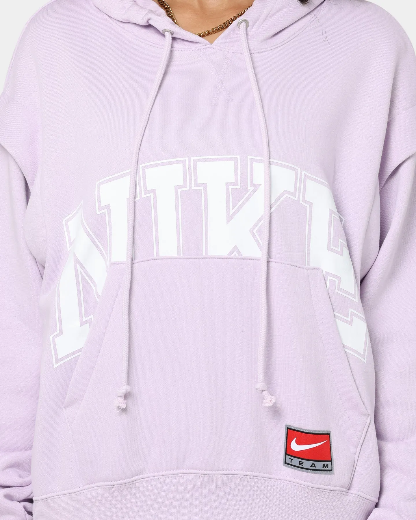 Nike Women's Sportswear Team Nike Fleece Hoodie Doll/White