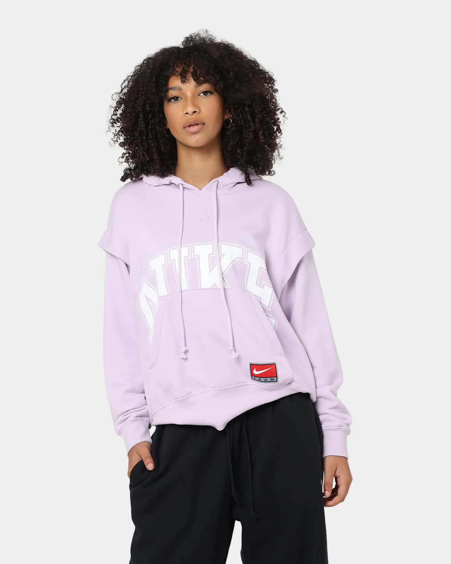 Nike Women's Sportswear Team Nike Fleece Hoodie Doll/White