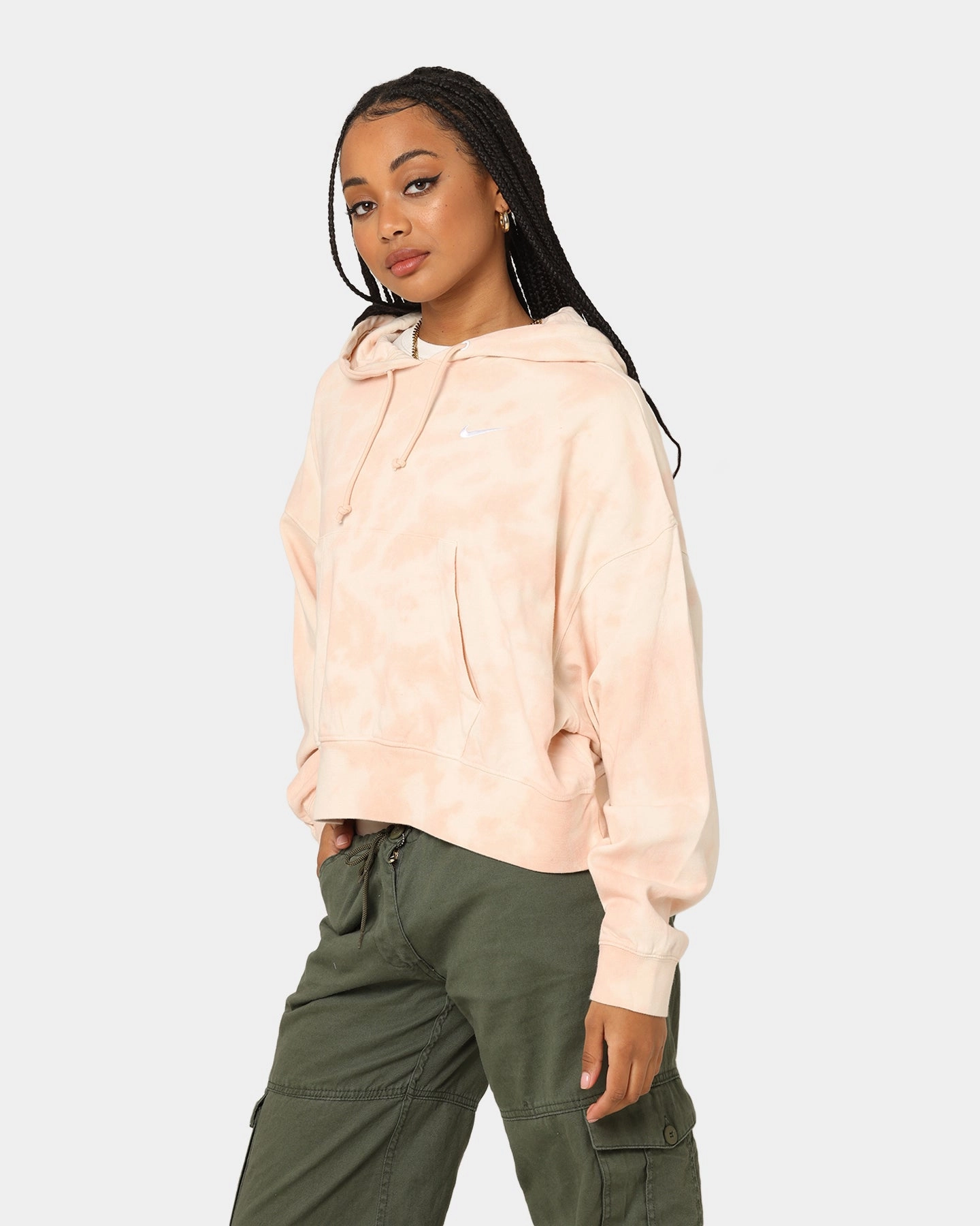 Nike Women's Washed Oversized Jersey Hoodie Artic