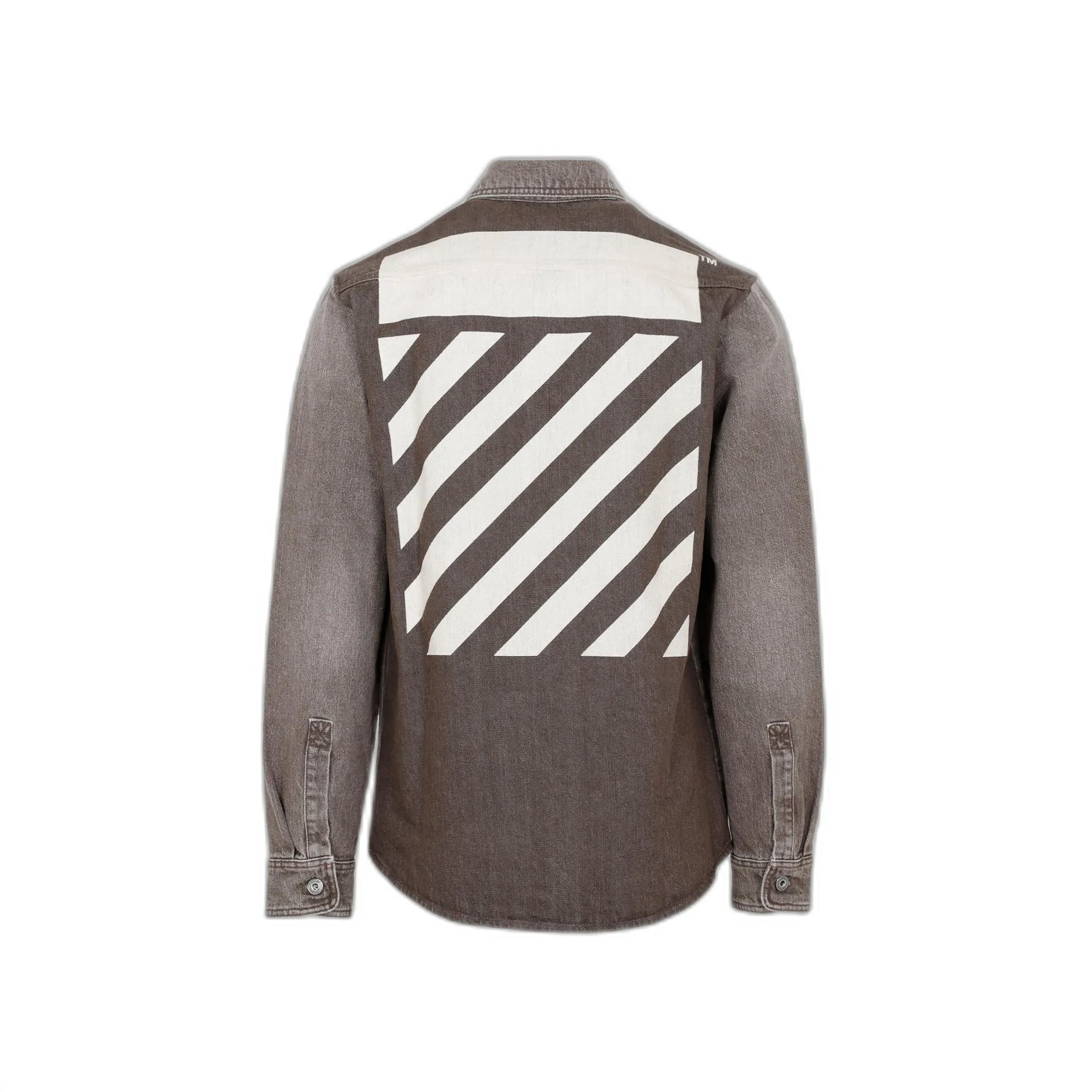 Off-White Buttoned Long-Sleeved Denim Shirt