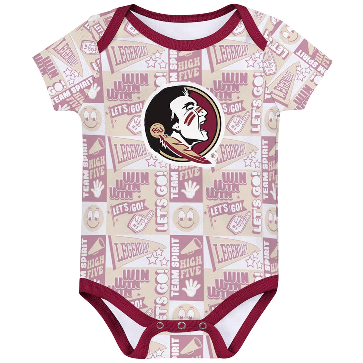 Outerstuff Infant Florida State Seminoles 3pc Creeper Set - Garnet/Gold/White