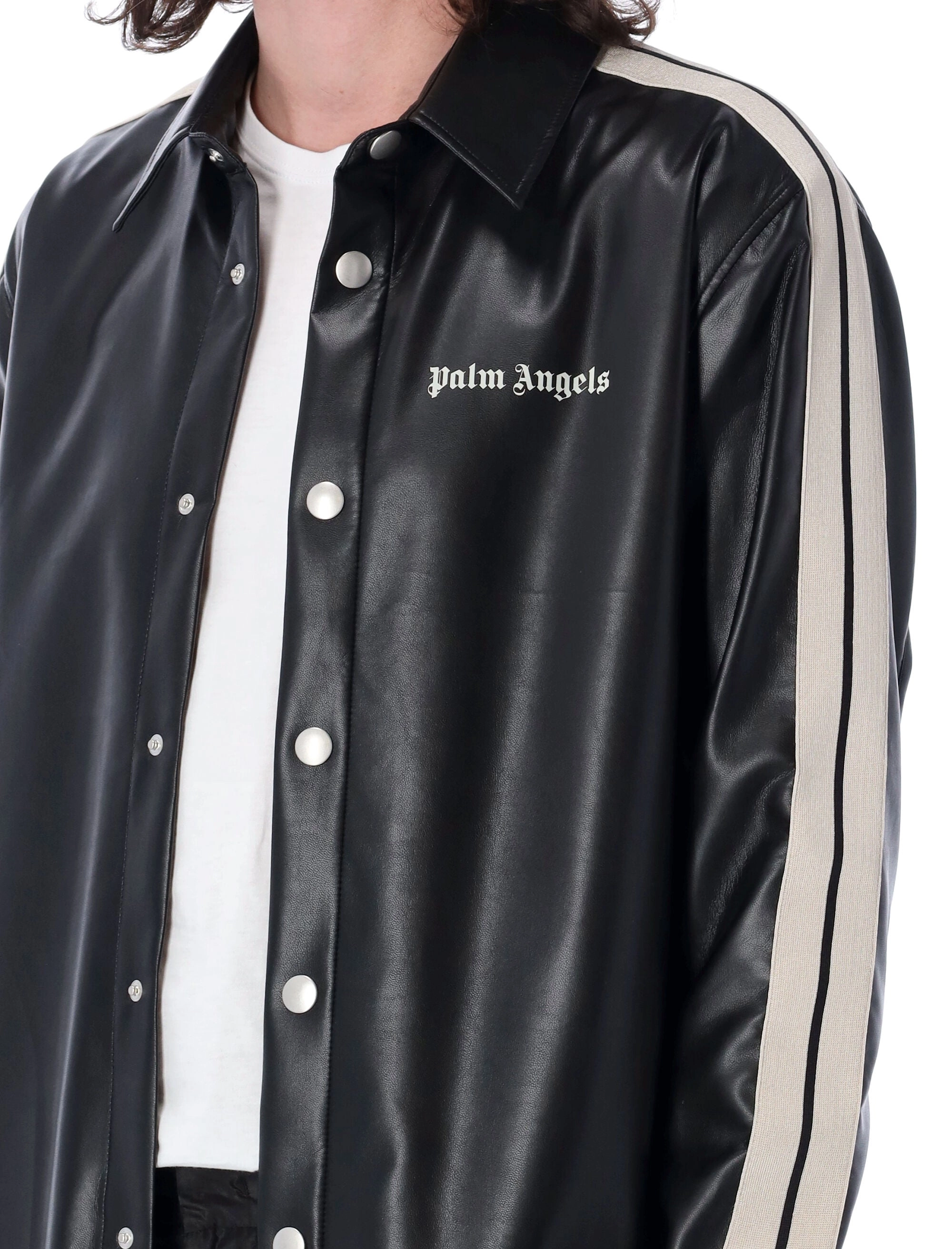 Palm Angels Logo Printed Long-Sleeved Shirt