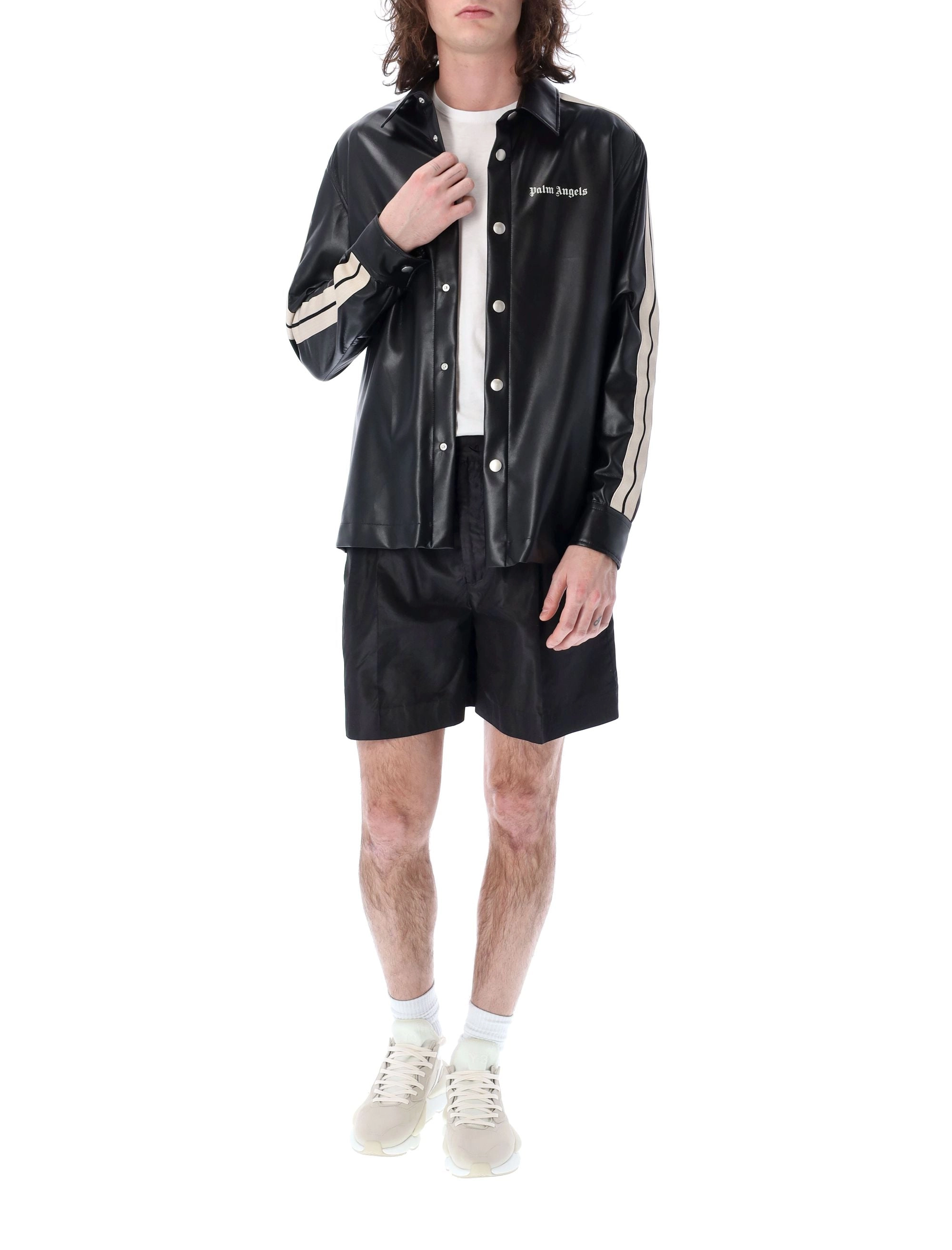 Palm Angels Logo Printed Long-Sleeved Shirt