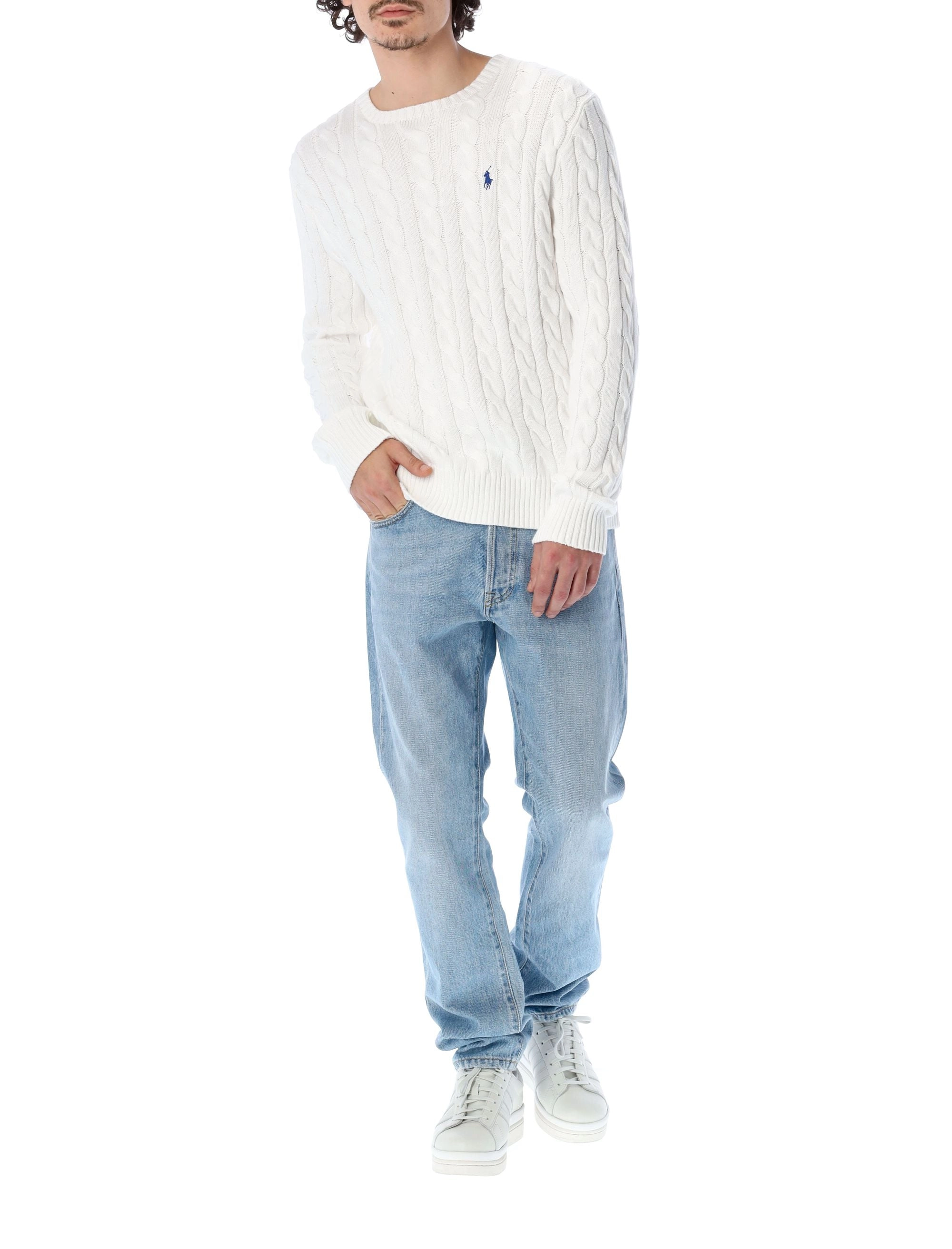 Polo Ralph Lauren Logo Embroidered Cable-Knit Jumper