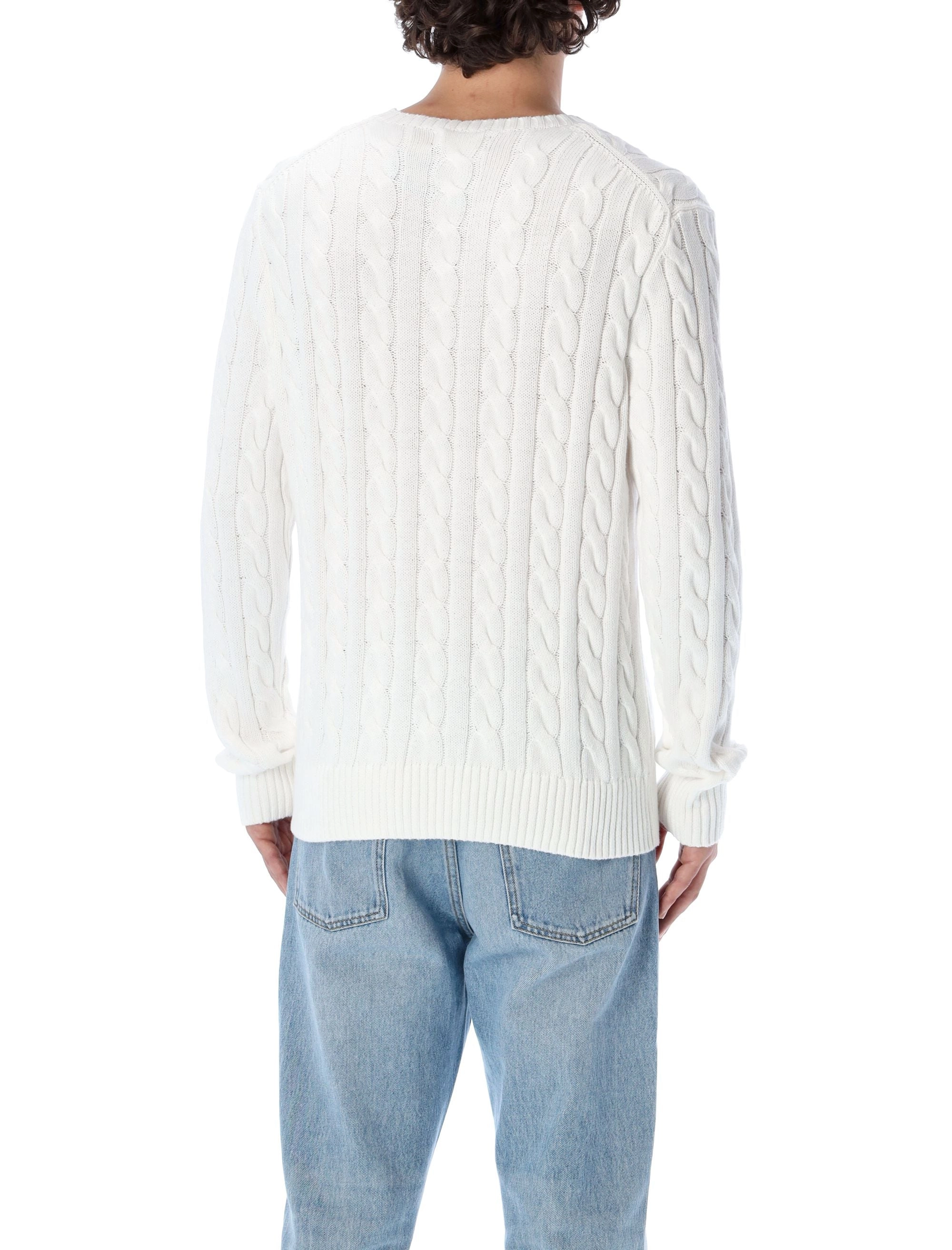 Polo Ralph Lauren Logo Embroidered Cable-Knit Jumper