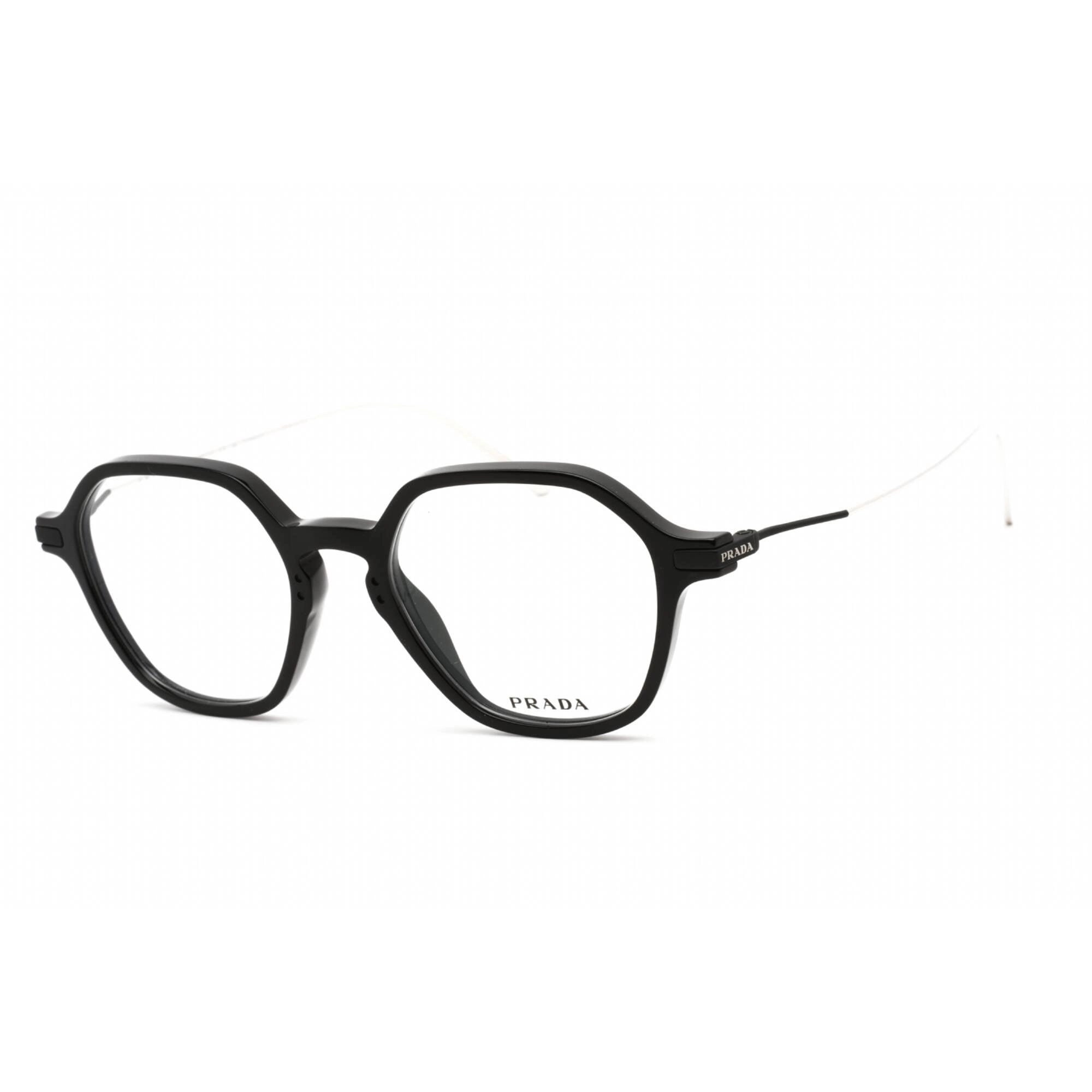 Prada Men's Eyeglasses - Clear Lens Black Plastic Square Shape Frame | 0PR 07YV 1AB1O1