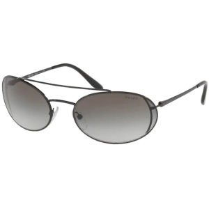 Prada Women's Sunglasses - Black Metal Full Rim Oval Frame | PRADA 0PR66VS 1AB0A761