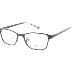 Primary Kid's Eyeglasses - Demo Lens Metal Rectangular Full Rim Frame | Pk132 Black