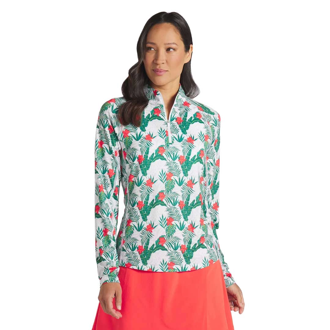 Puma - Women's You-V Tropic Golf Quarter Zip Sweater (623933 01)