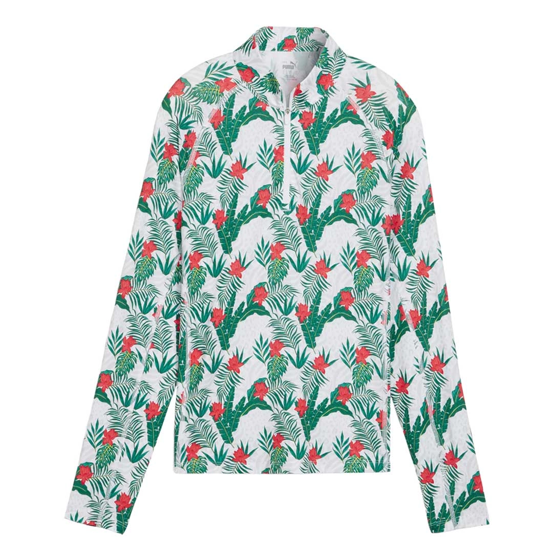 Puma - Women's You-V Tropic Golf Quarter Zip Sweater (623933 01)
