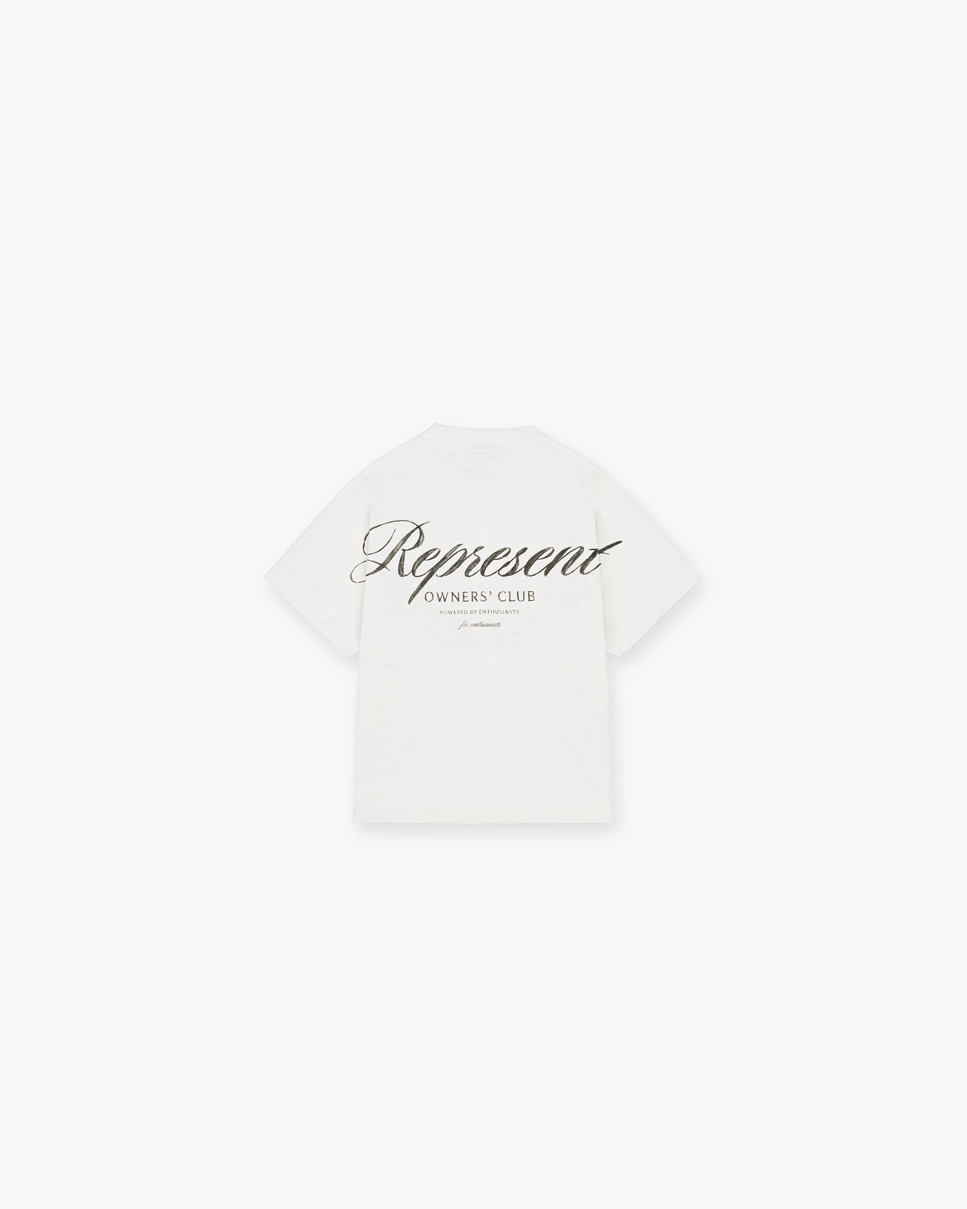 Represent Mini Owners Club Script T-Shirt - Flat White