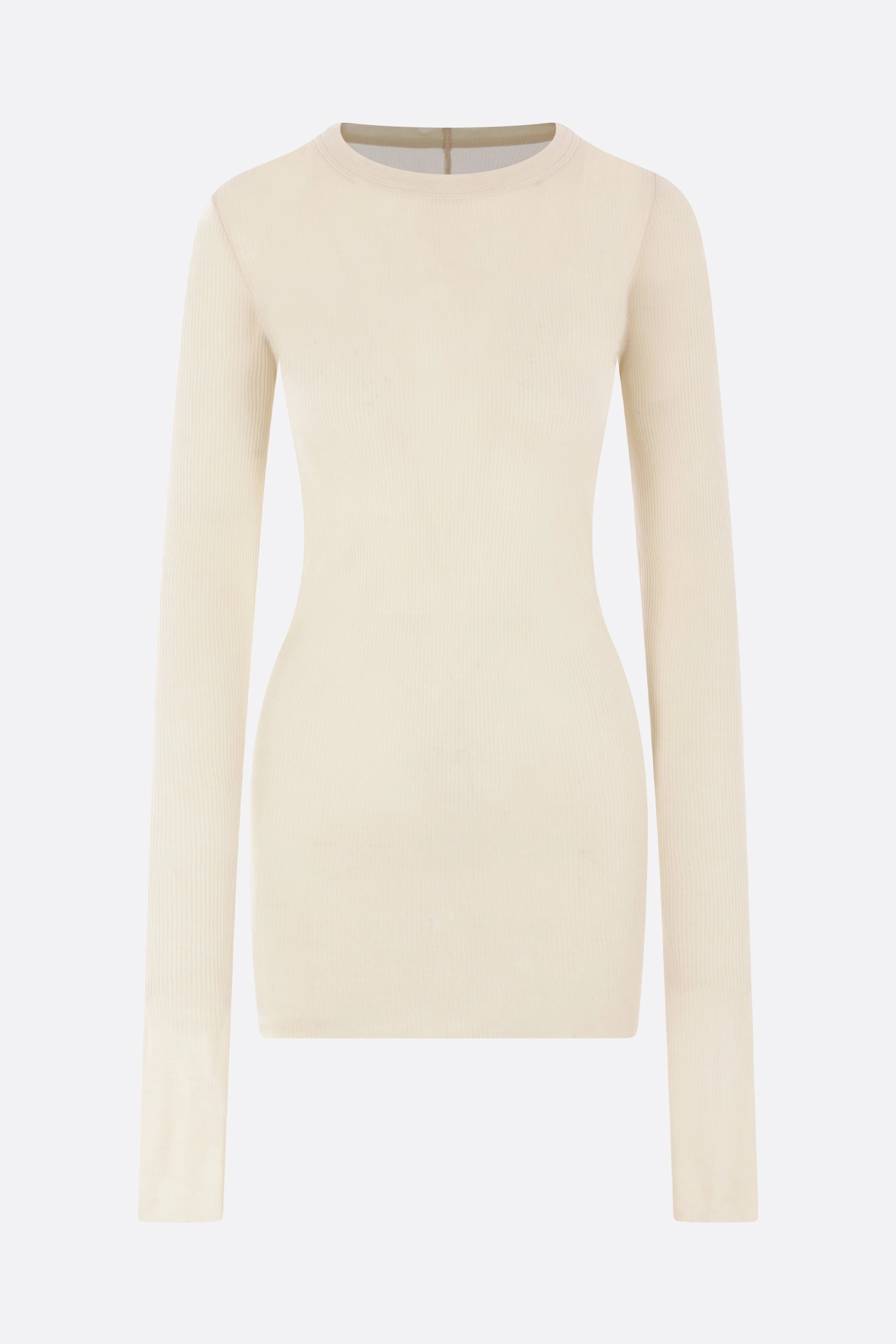 ribbed jersey long-sleeved t-shirt