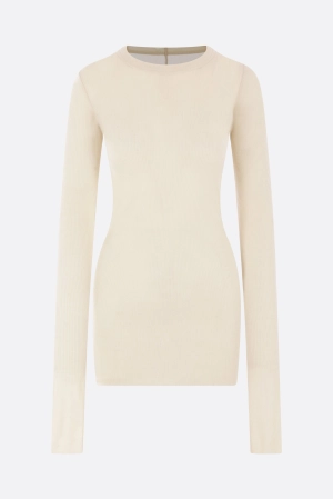 ribbed jersey long-sleeved t-shirt