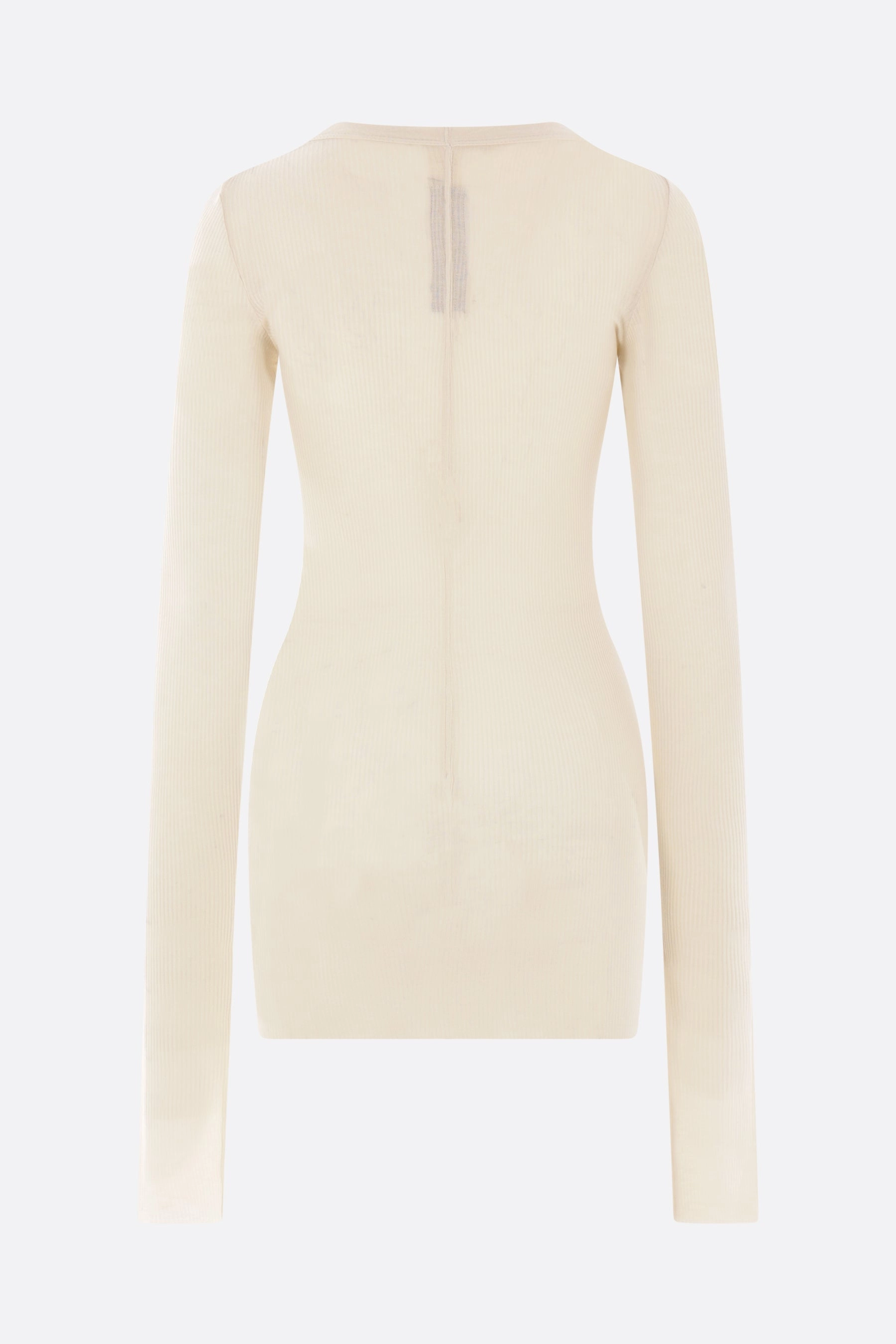 ribbed jersey long-sleeved t-shirt