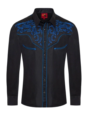 Rodeo Clothing Men's Western Cowboy Embroidery Shirt PS500D-1006