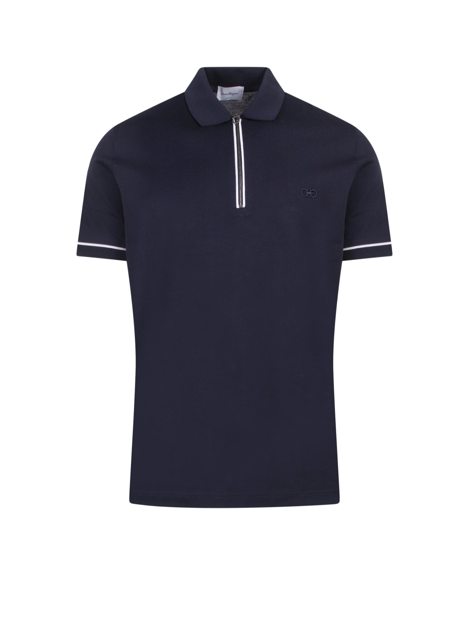 Salvatore Ferragamo Logo Embroidered Polo Shirt