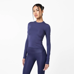 Second Skin Long Sleeve Top I Midnight Blue