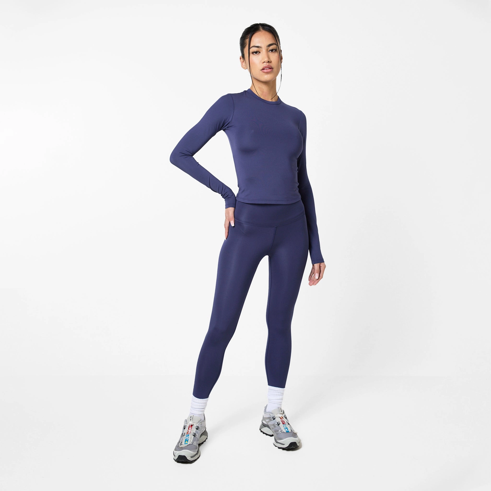 Second Skin Long Sleeve Top I Midnight Blue