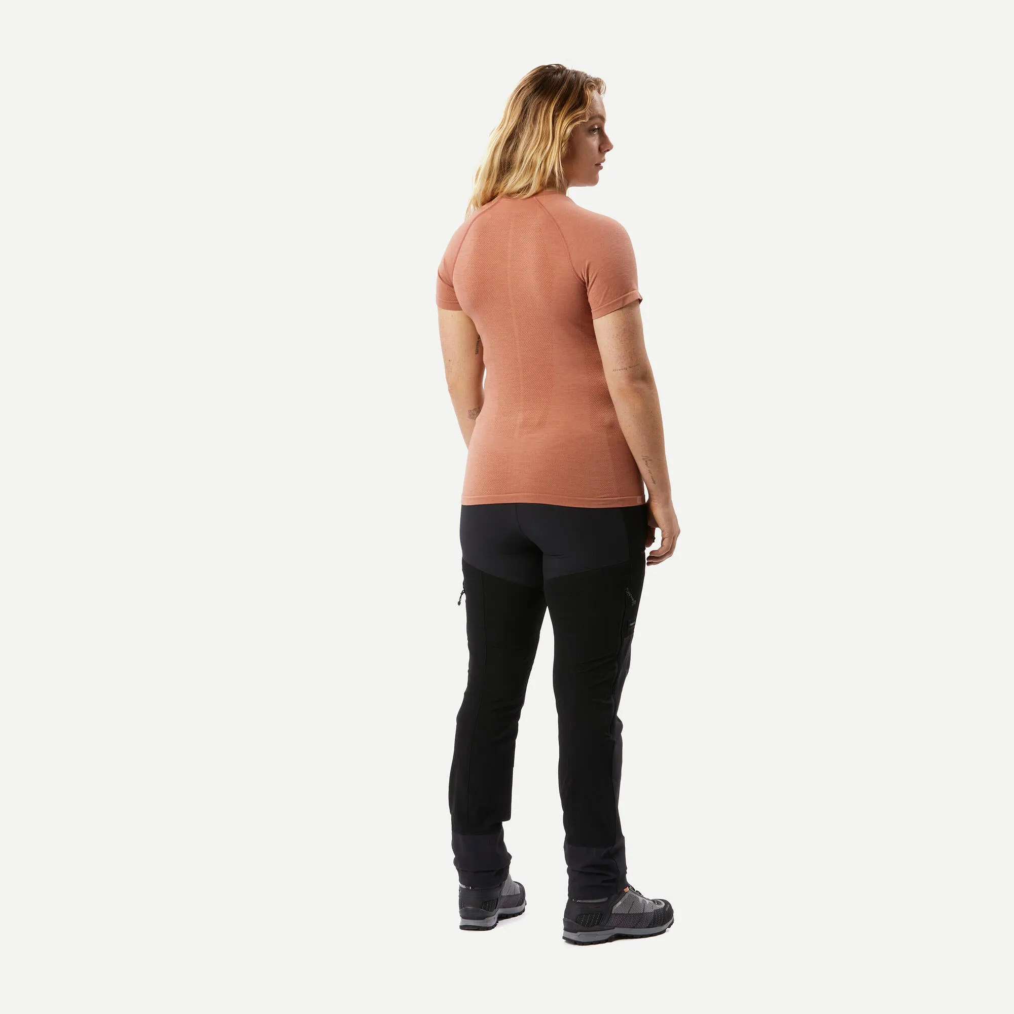 Simond Women's Seamless Short-Sleeved Merino Wool Backpacking T-shirt