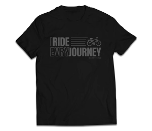 sixthreezero EVRYjourney Premium Short Sleeve Crew Black Beauty 100% Cotton Unisex Shirt