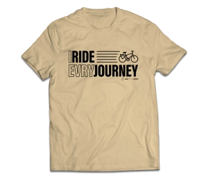 sixthreezero EVRYjourney Premium Short Sleeve Crew Papyrus Black 100% Cotton Unisex Shirt