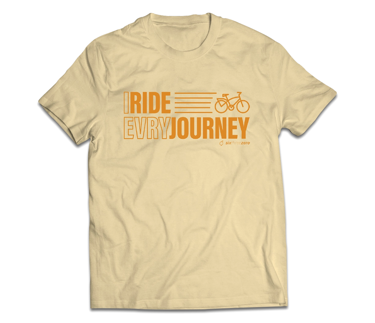 sixthreezero EVRYjourney Premium Short Sleeve Crew Papyrus Orange 100% Cotton Unisex Shirt
